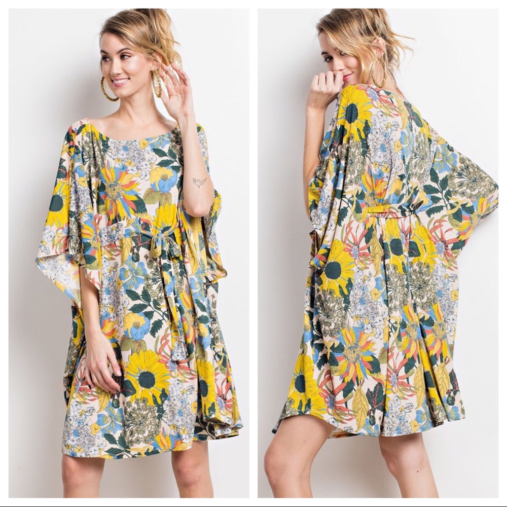 Floral Kaftan Dress - Picture 2 of 2